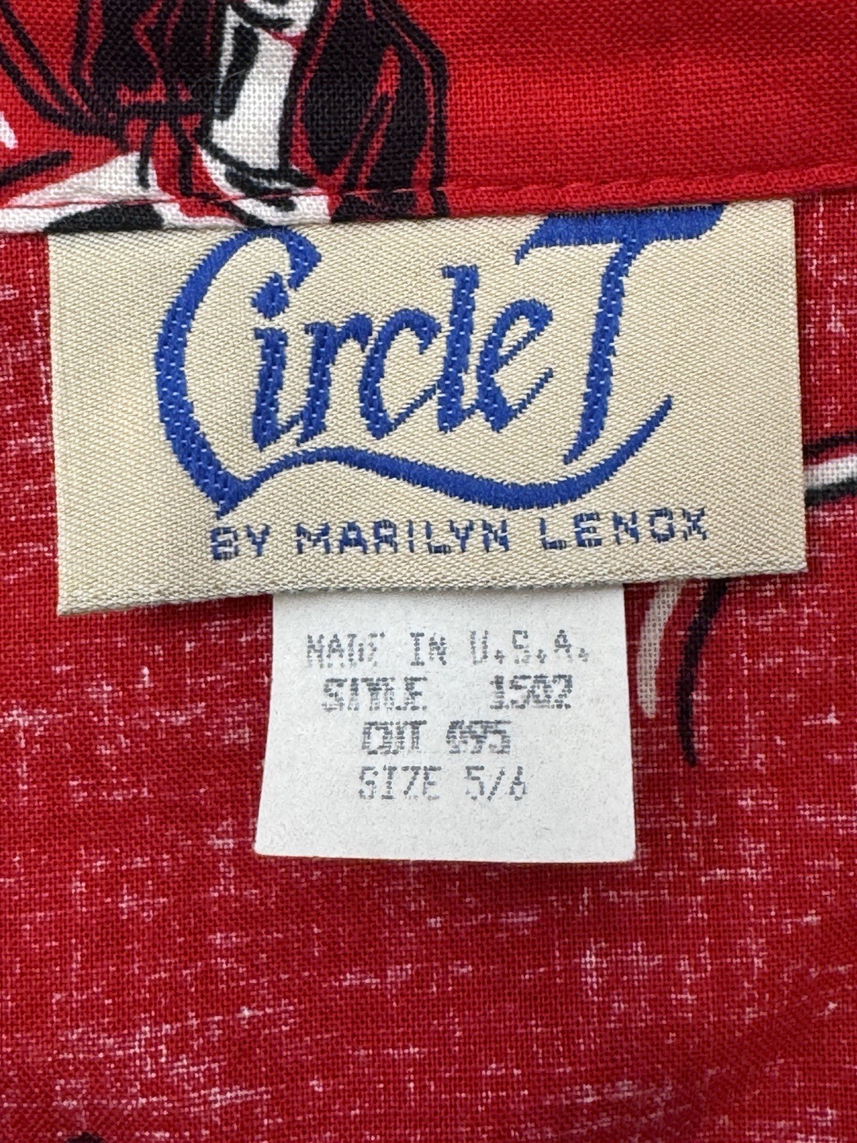 VTG Circle T Marilyn Lenox DRESS Rodeo Equestrian Cowgirl Western Cotton S/M 80s