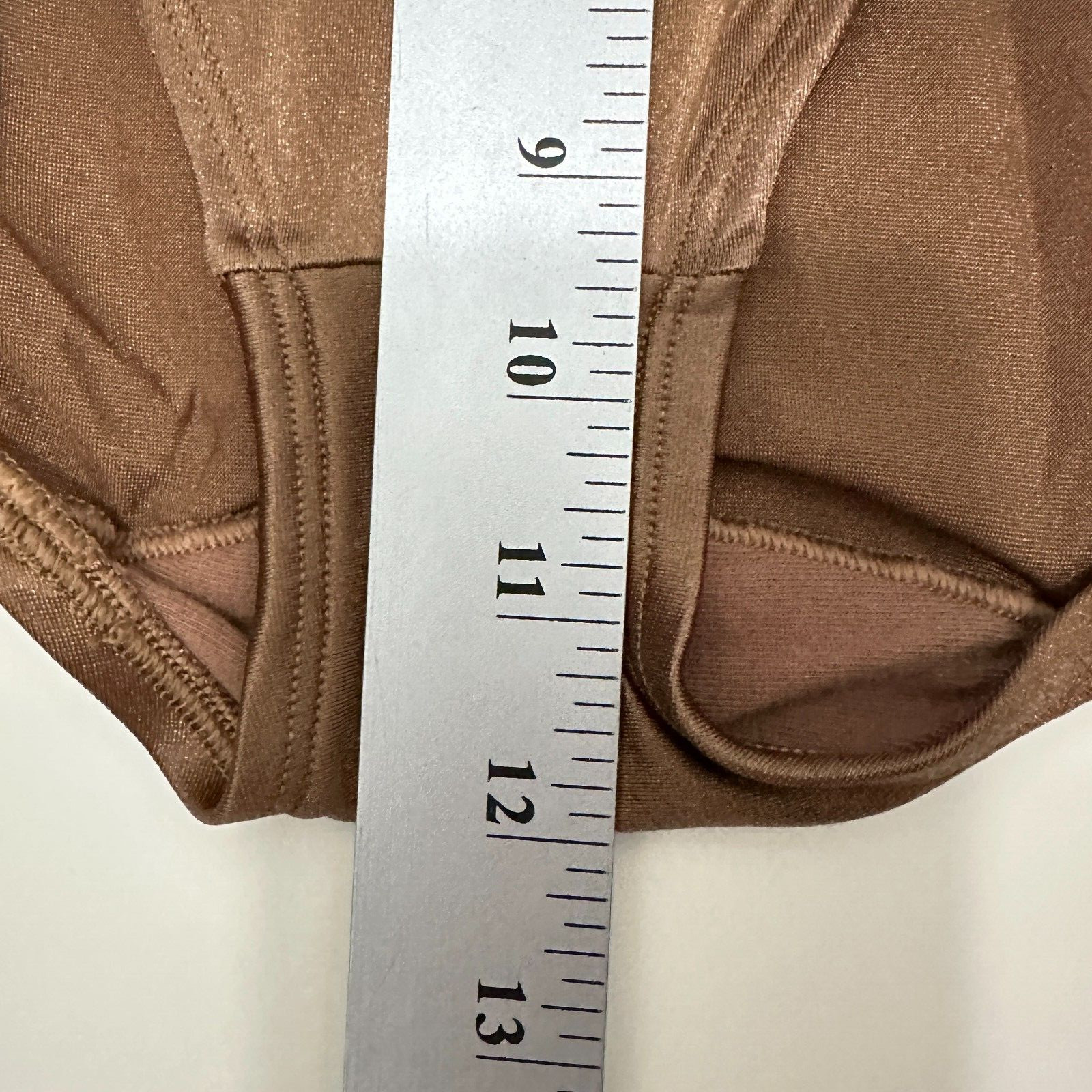 Vintage Sears Brief Support Panty Sissy Granny Hi Waist XL Brown Copper Shimmer