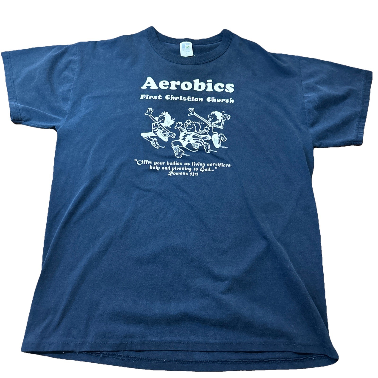 Vintage T-shirt Christian Aerobics Women’s Large Roman’s 12:1 Single Stitch