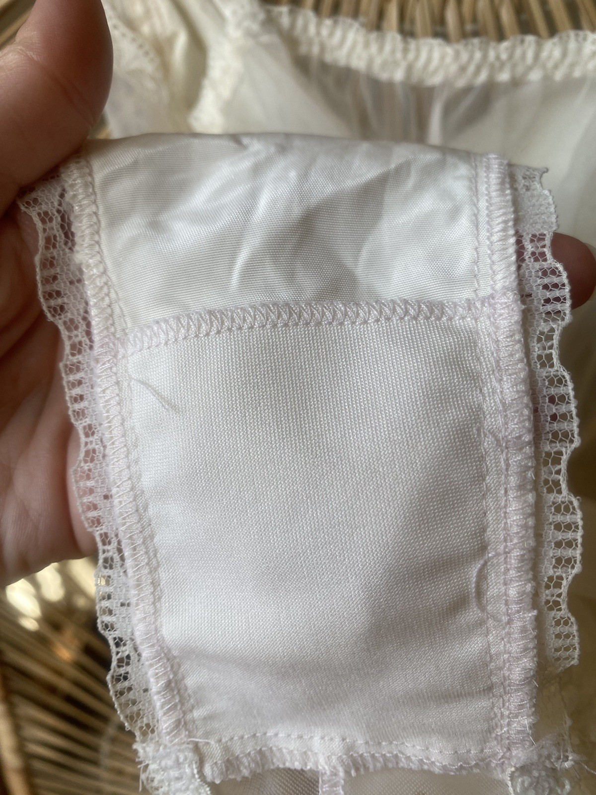 Vintage E. Bole White Teddy Lingerie With Sheer Back Size Small
