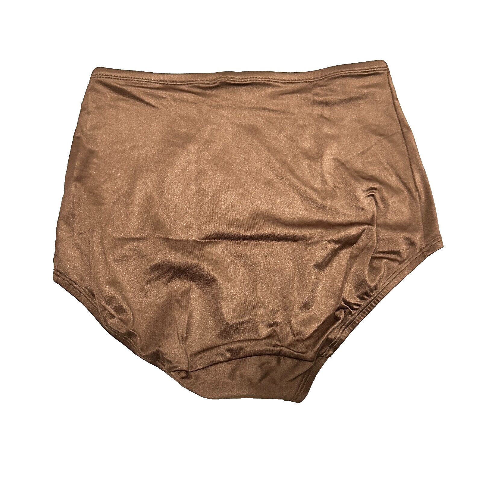 Vintage Sears Brief Support Panty Sissy Granny Hi Waist XL Brown Copper Shimmer