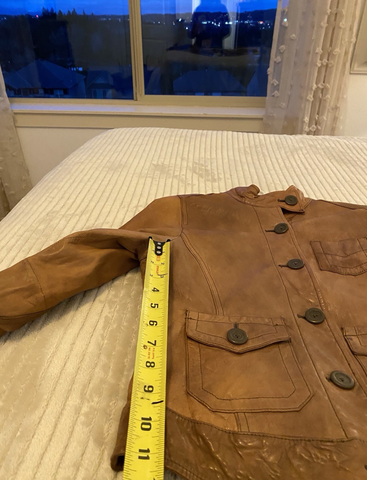 Gap Lamb skin Cropped Vintage Style Factory Distressed Super Soft Utility Style