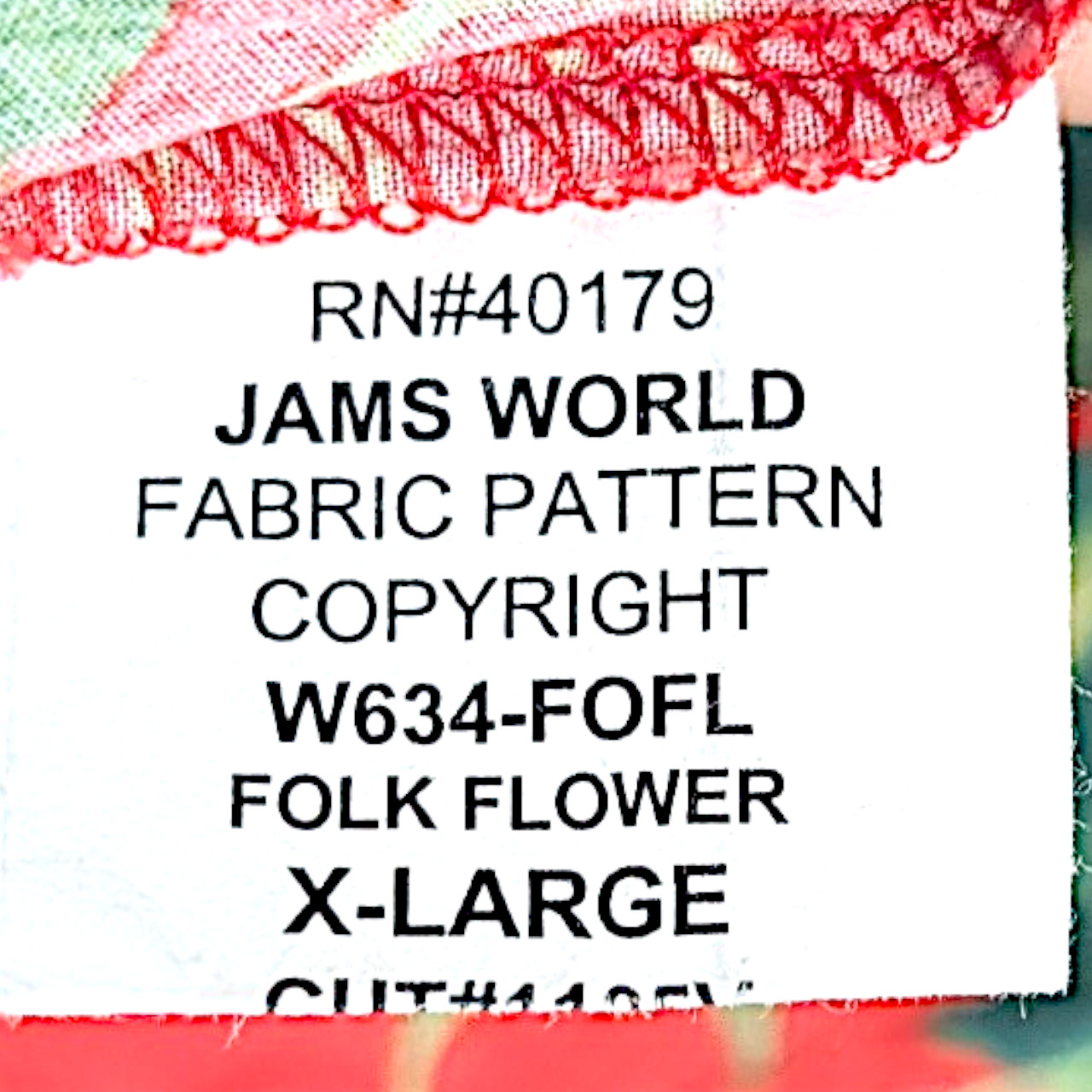 Jams World vintage LE USA made 100% rayon floral mao neck side slits boxy shirt