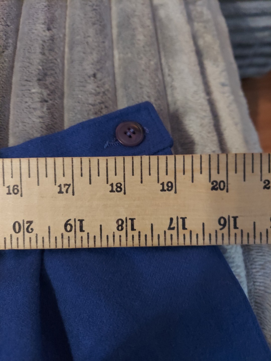 VTG Pendleton Medium Blue Pleated/Pockets Midi Skirt Sz20W 100% Virgin Wool USA