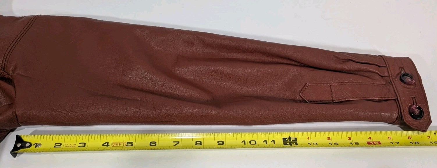 Vegas Martin Bernard leather jacket women size small cognac brown vintage 1970s