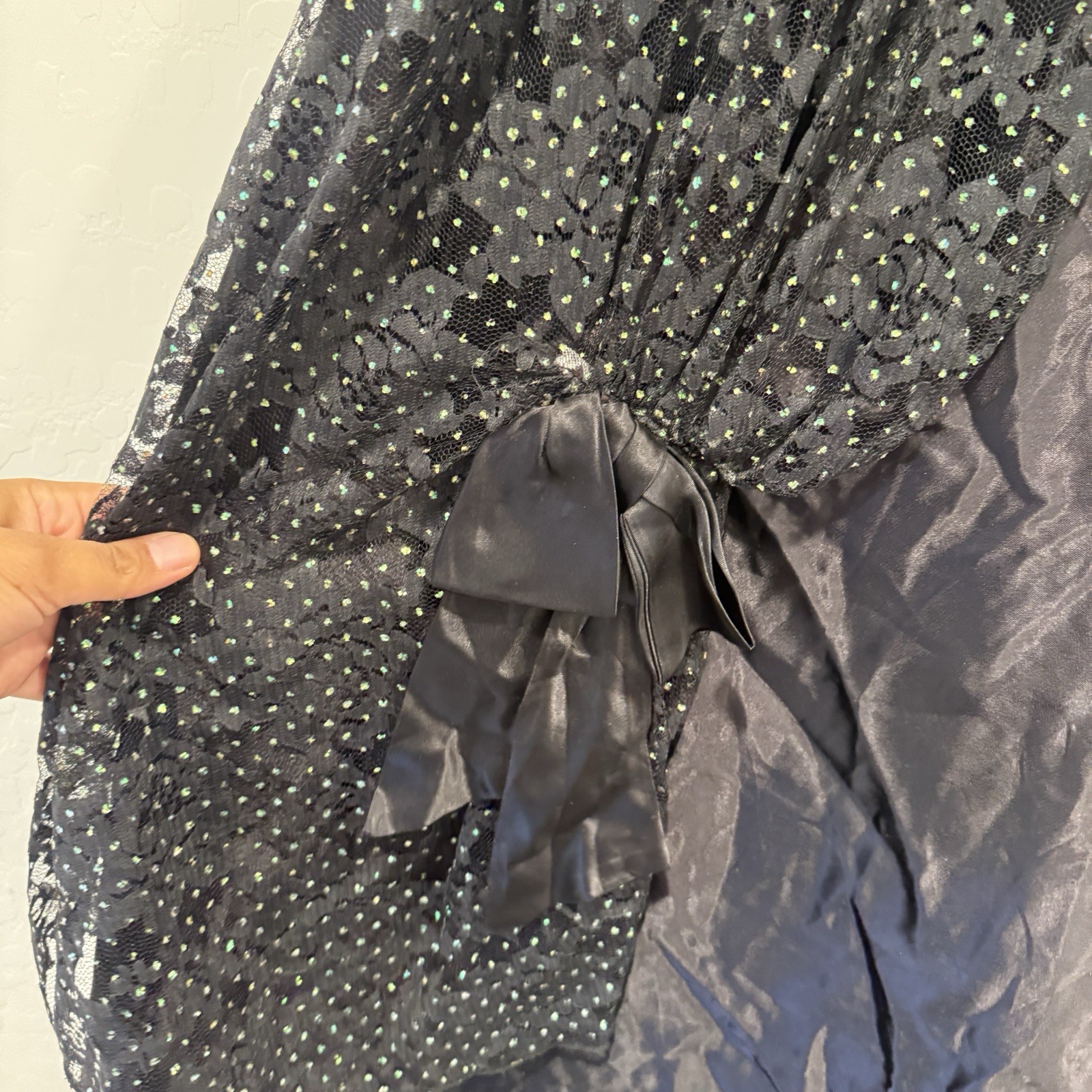 Flirtations Alfred Angelo Formal Punk Gothic Princess Prom Gown 1980s Glam