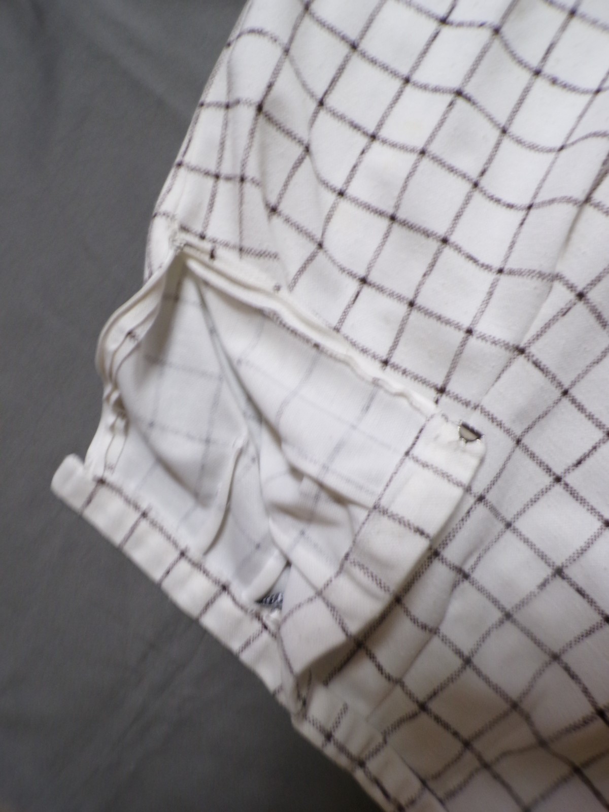 Vintage WILROY Poly Blend White with Brown Pants Slacks Waist 30&Prime;
