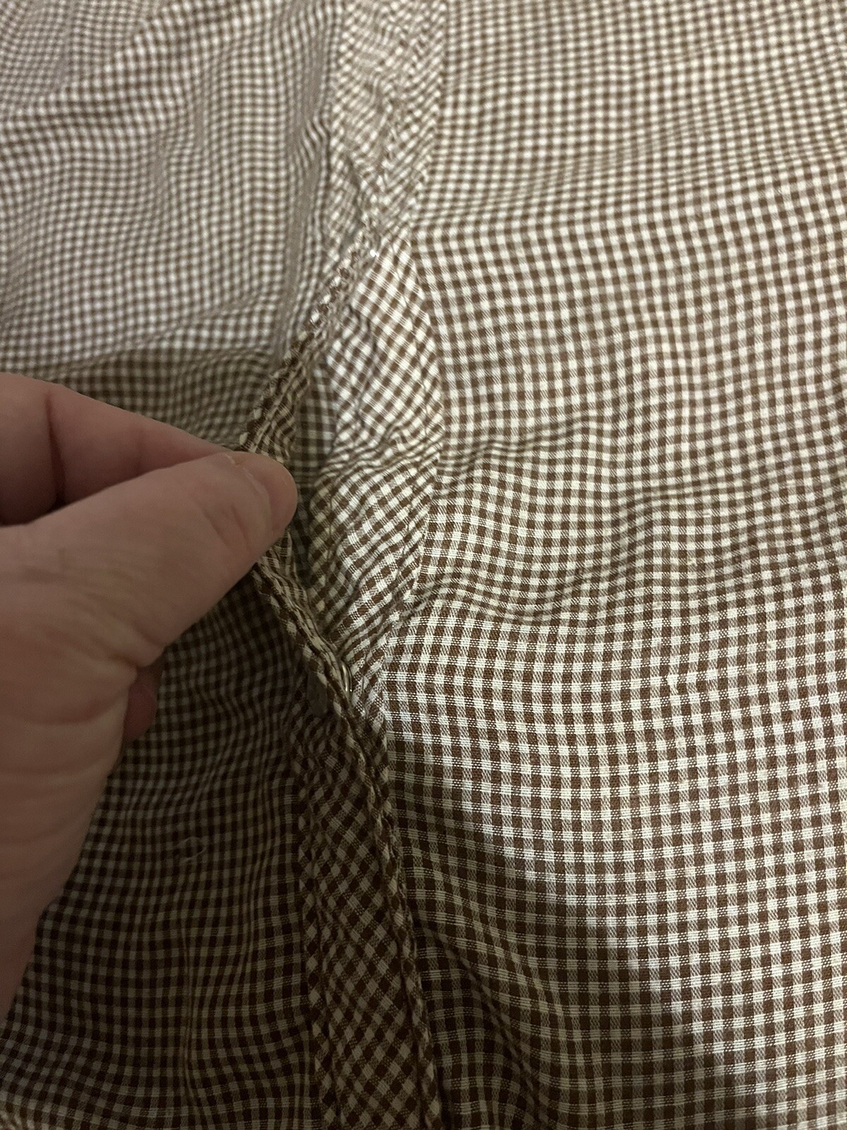 vtg MODELS COAT Mod checkered Duster Day House Dress Robe 1/2 Snap Very Thin Owl