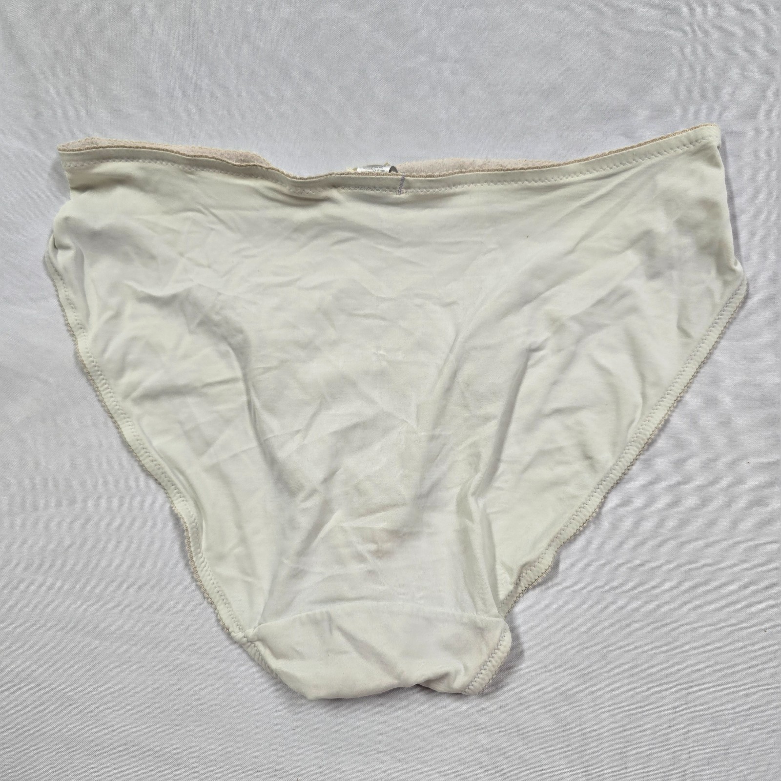 Vintage Delicates Mesh Nylon Spandex Hi Cut Leg Granny Microfiber Panties XL