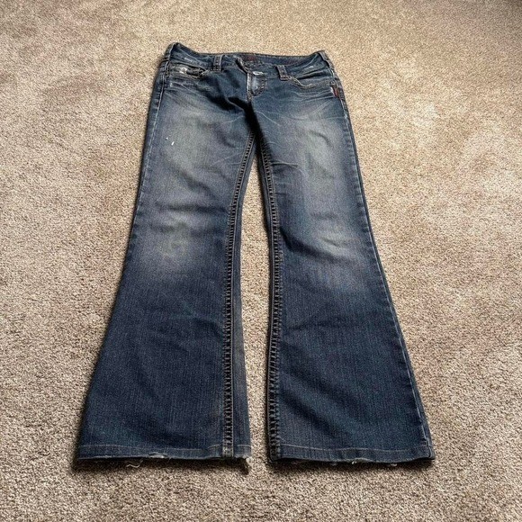 VINTAGE SILVER JEANS LOW RISE BOOTCUT DENIM