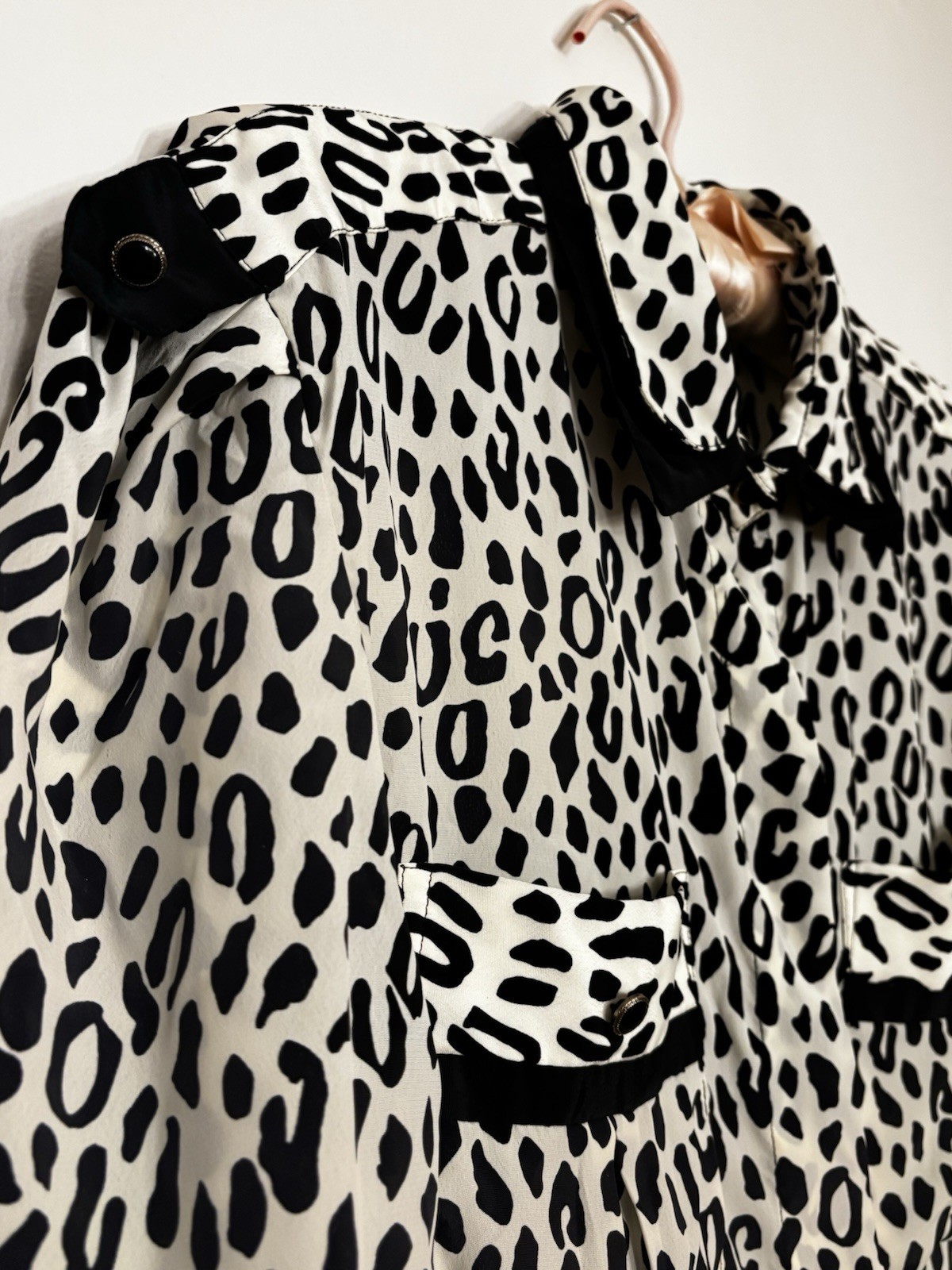 Vintage Cheetah Short Sleeve Button Up Blouse By Jordan Size 12 Retro Cool