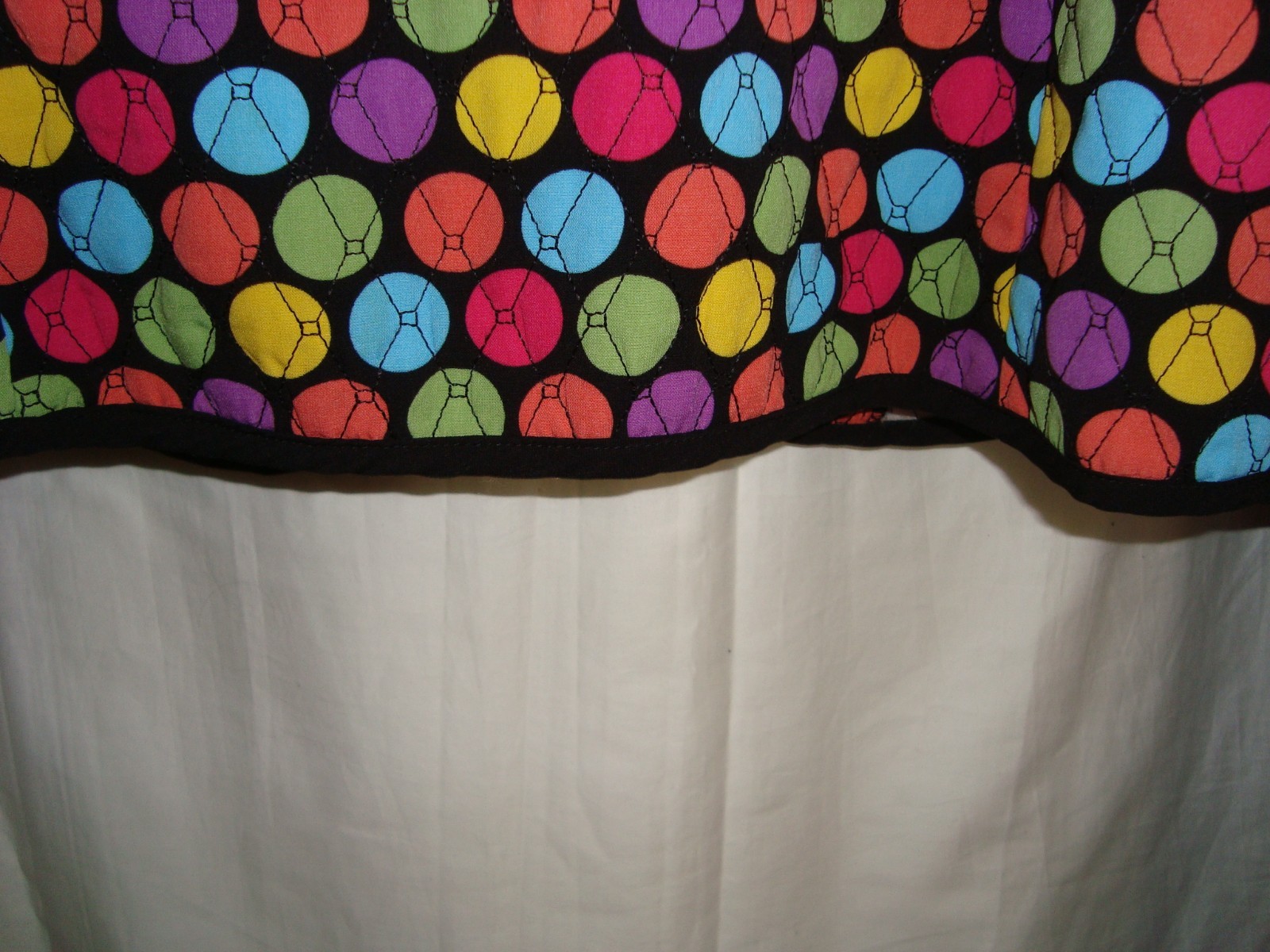 Vintage RQT ART TO WEAR Jacket*Multi Color « Baseball »Polka Dots*XL*Lined*Quilted