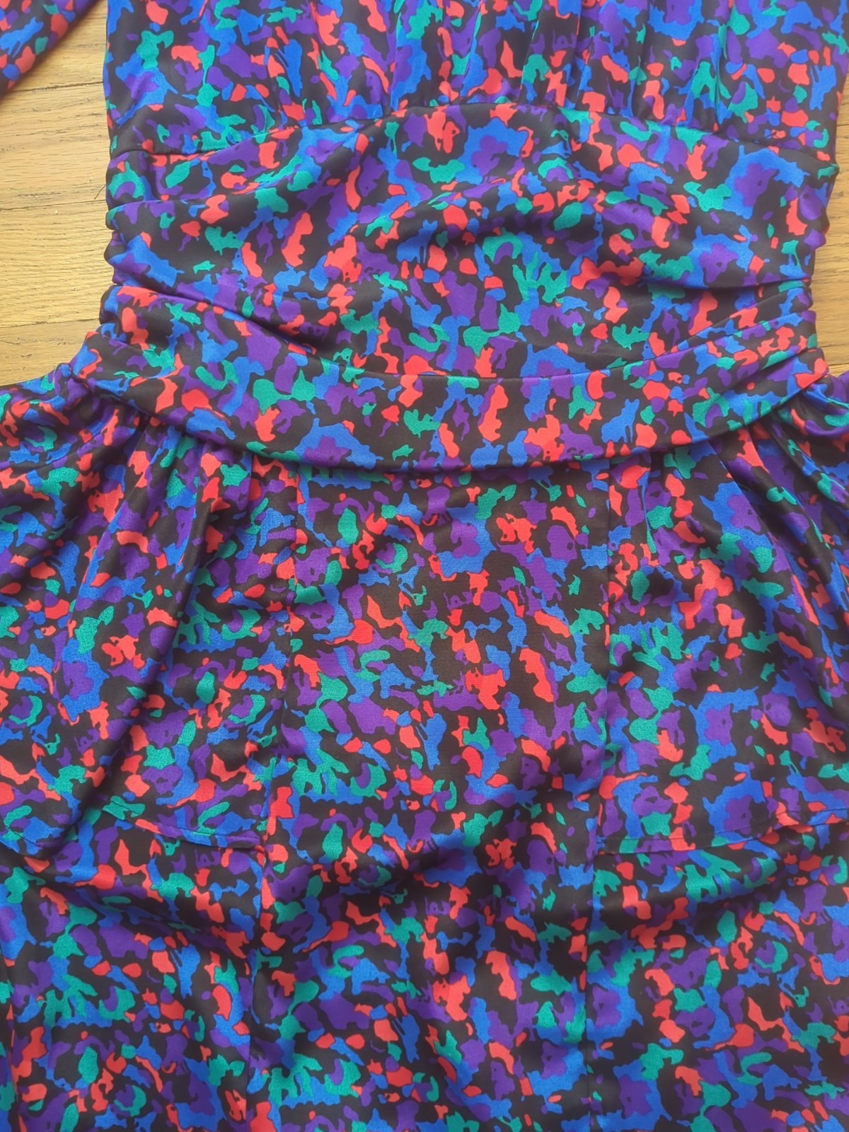 Shelly Michaels Vintage 1980&rsquo;s Colorful Dress Sz 7/8 Small, Fitted