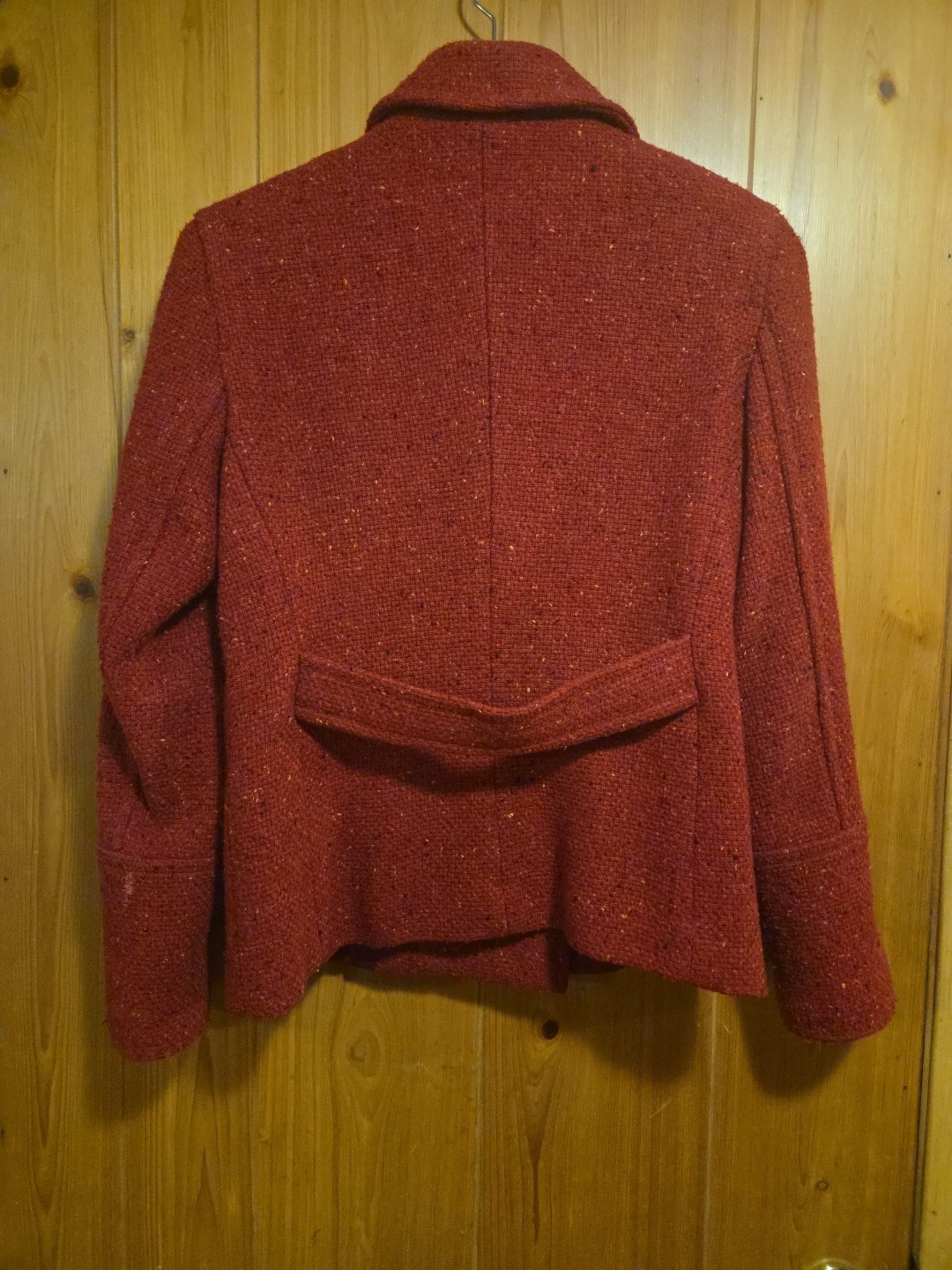 True Vintage Jonathan Michael 70s 80s Size 4 Blended Wool Button Red Coat 19×24