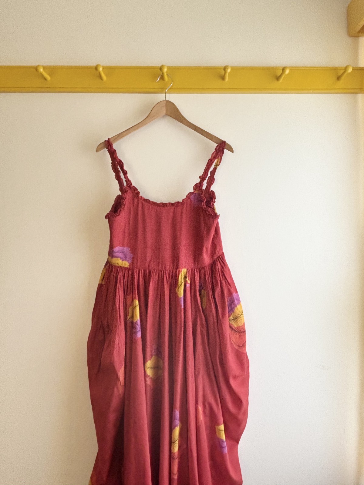 Vintage 70s rare KENZO « Jungle Jap » ruffle bubble cotton tropical sun dress 38