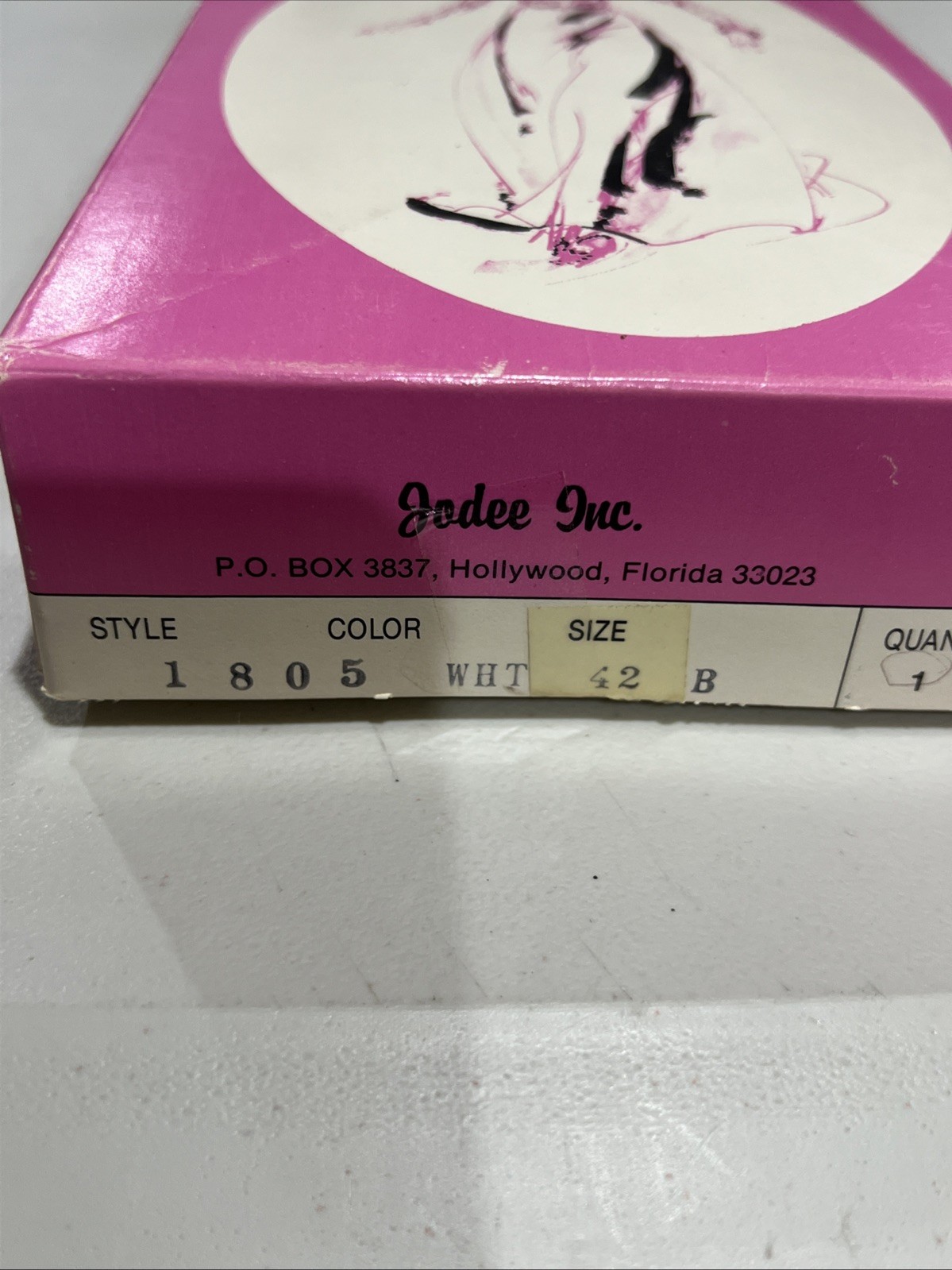 NEW Jodee Surgical Style 1805 Post Mastectomy Bra WHITE w/Pockets USA-MADE 42B