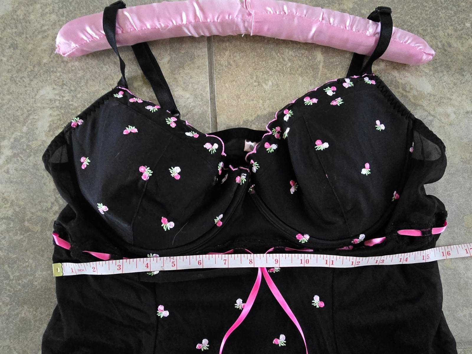 Enchanted Brand Vintage Y2K Plus Size Black & Pink Lingerie 22/24 Beautiful!