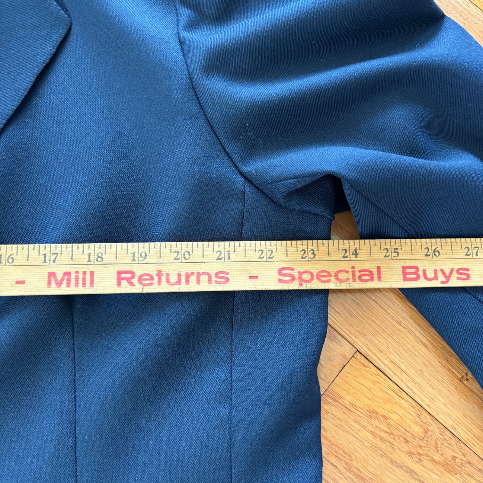 VTG Pendleton 100% Virgin Wool Blazer Womens 18W Plus Navy Blue Made In USA READ