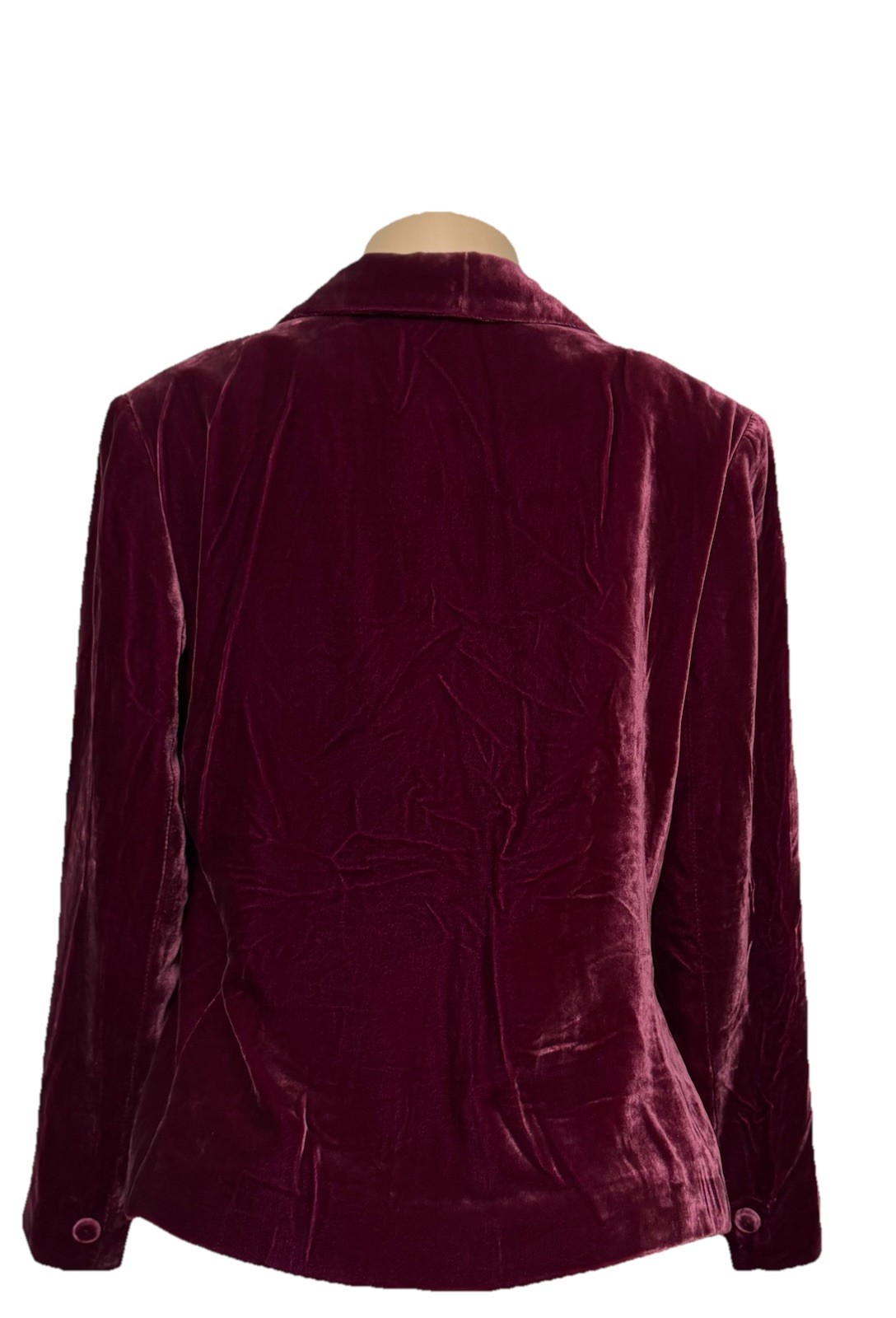 Raffaella womens vintage jacket crushed velvet size 10 Red boho blazer gorgeous