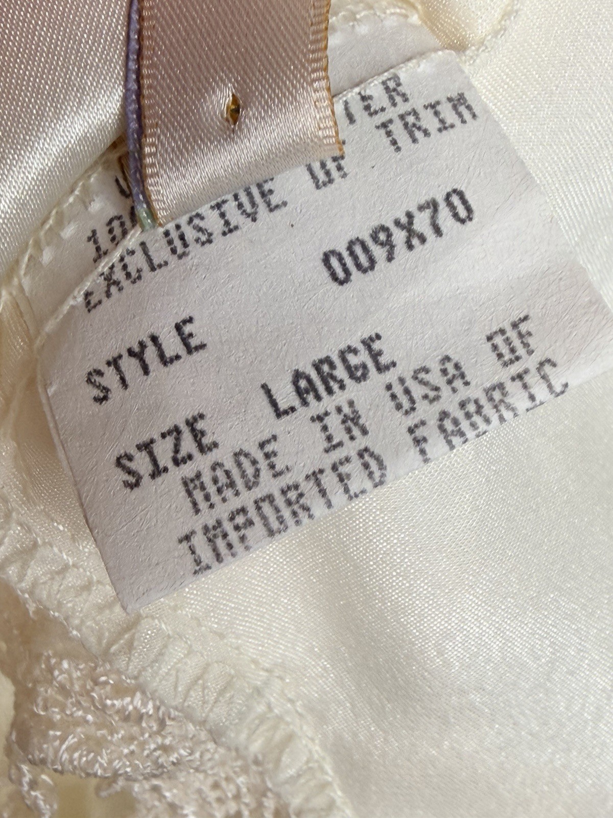 Vintage Fantasies by Morgan Taylor Bodysuit Teddy sexy satin Negligée L Ivory