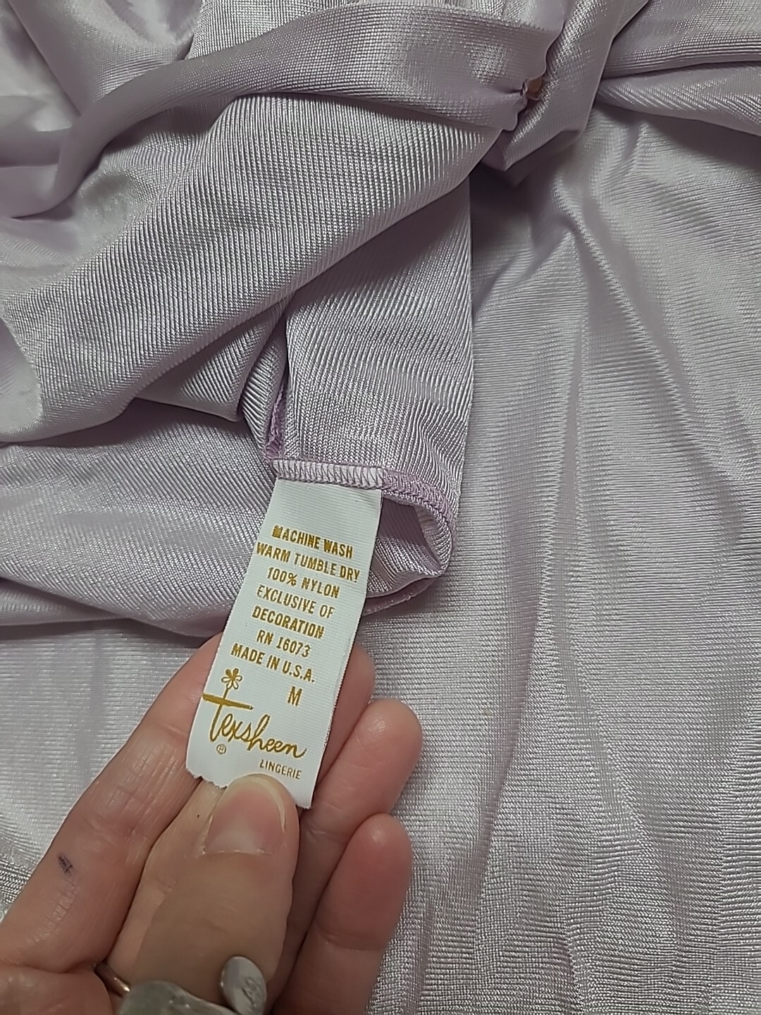 Nwt Vintage Texsheen Nightgown /Jacket 2 pc Set Mauve Purple Women&rsquo;s M