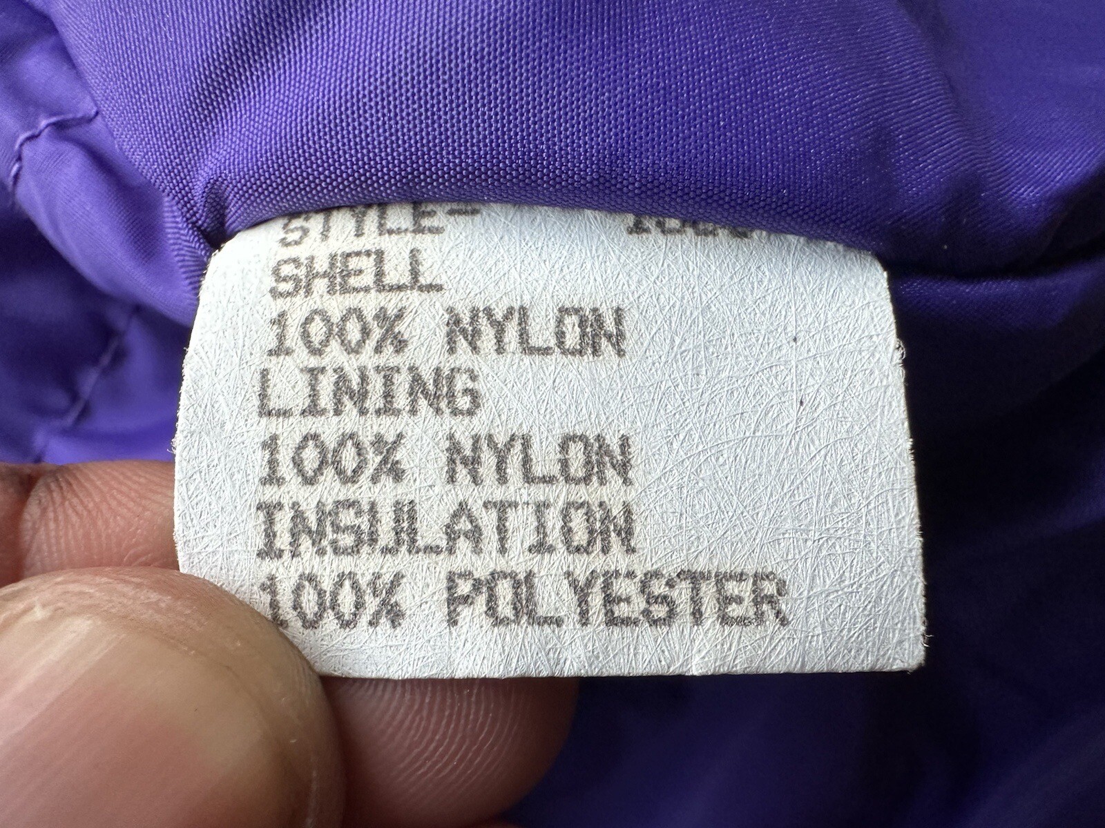 Vintage Serac Thinsulate Lined Neon Purple Color Block Nylon Ski Jacket Size 8