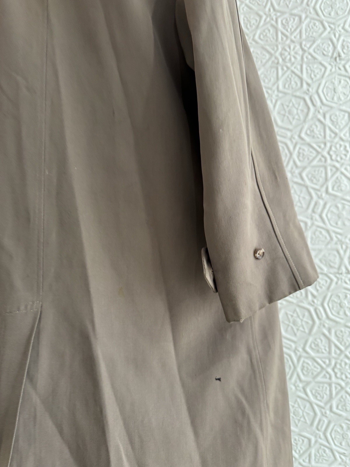 Original Vintage Mac-Chas Macintosh Overcoat-1940s-Rain-Beige-As is-Winter Coat