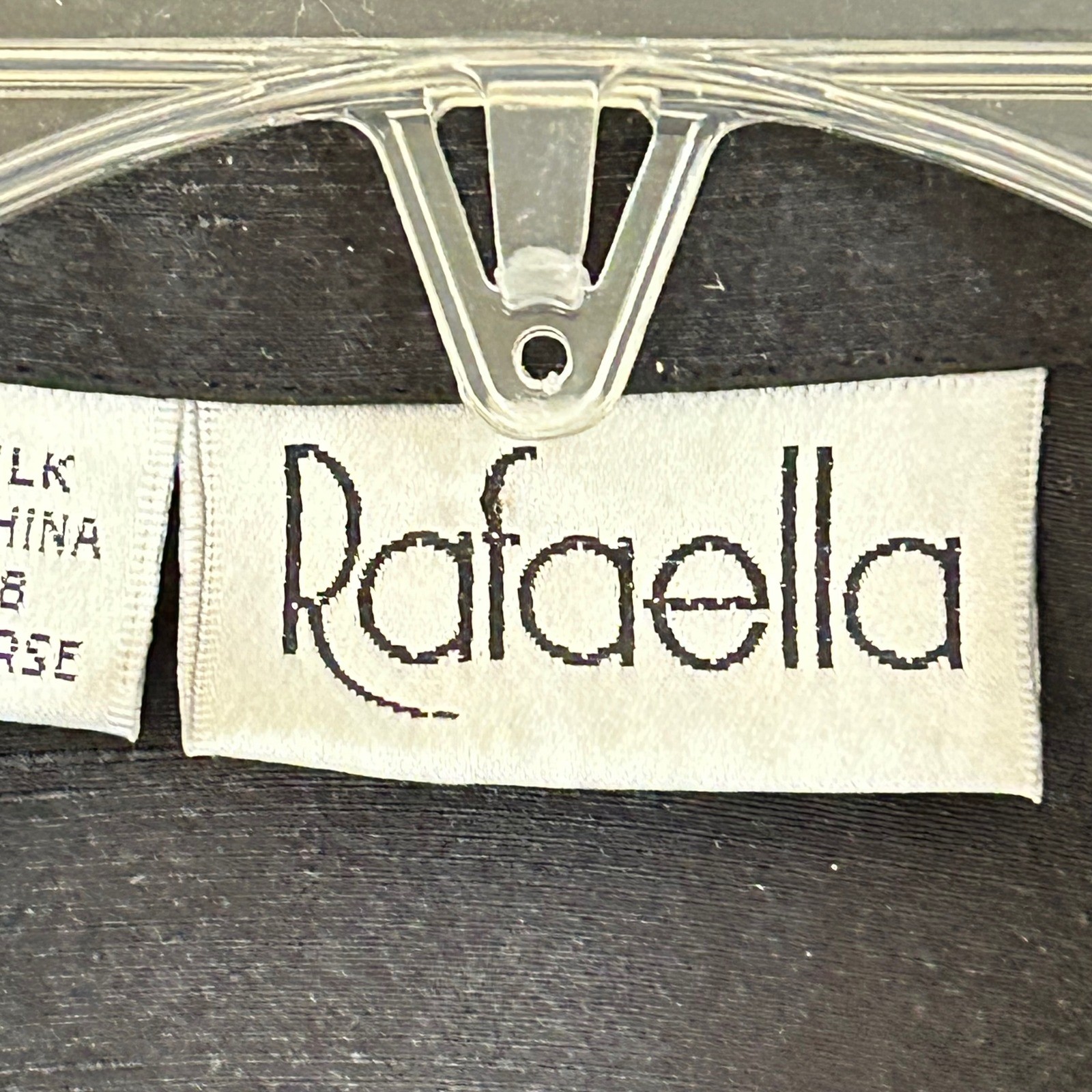 Rafaella Womens 100% Silk 2 Piece Set Shirt and Skirt Black Medium RN 62018