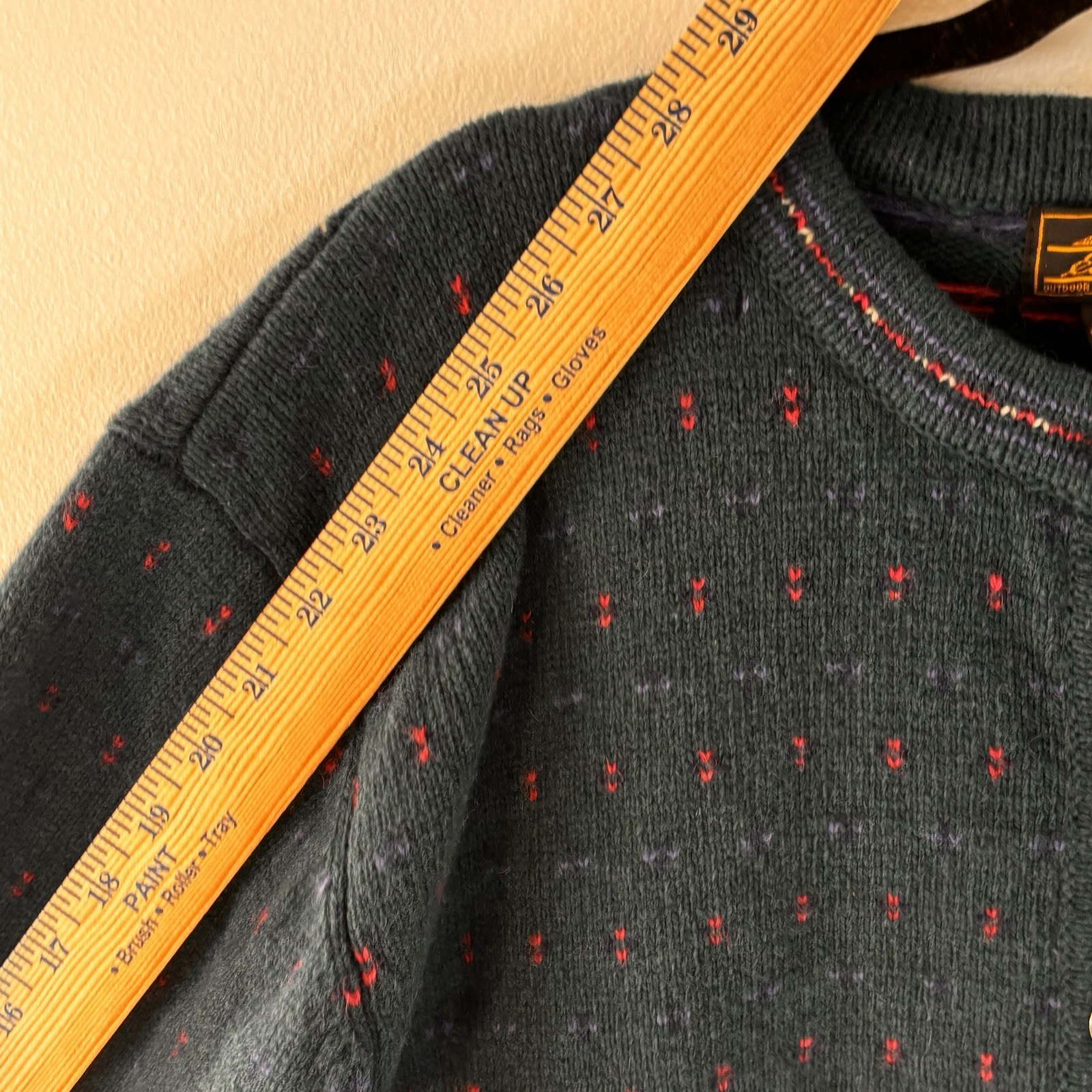 Wool Blend Cardigan Sweater M Dark Green Teal birdseye Vtg Eddie Bauer Snowflake