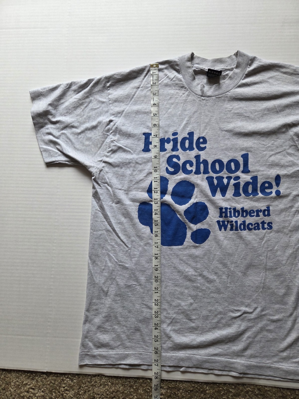 blue « Pride School Wide! » graphic with a paw print logo Fruit Of The Loom Xl