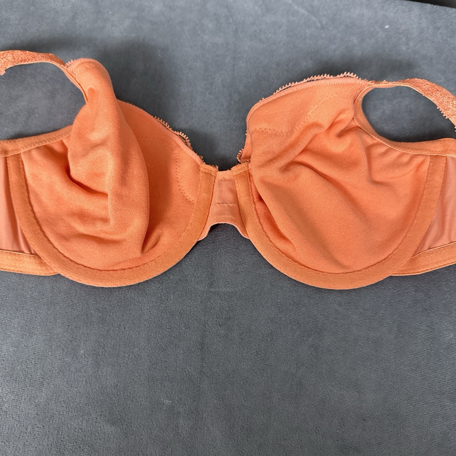 Vintage Warner&rsquo;s Bra 38B Orange Underwire Style 01599 Soft Light Lined Plushline