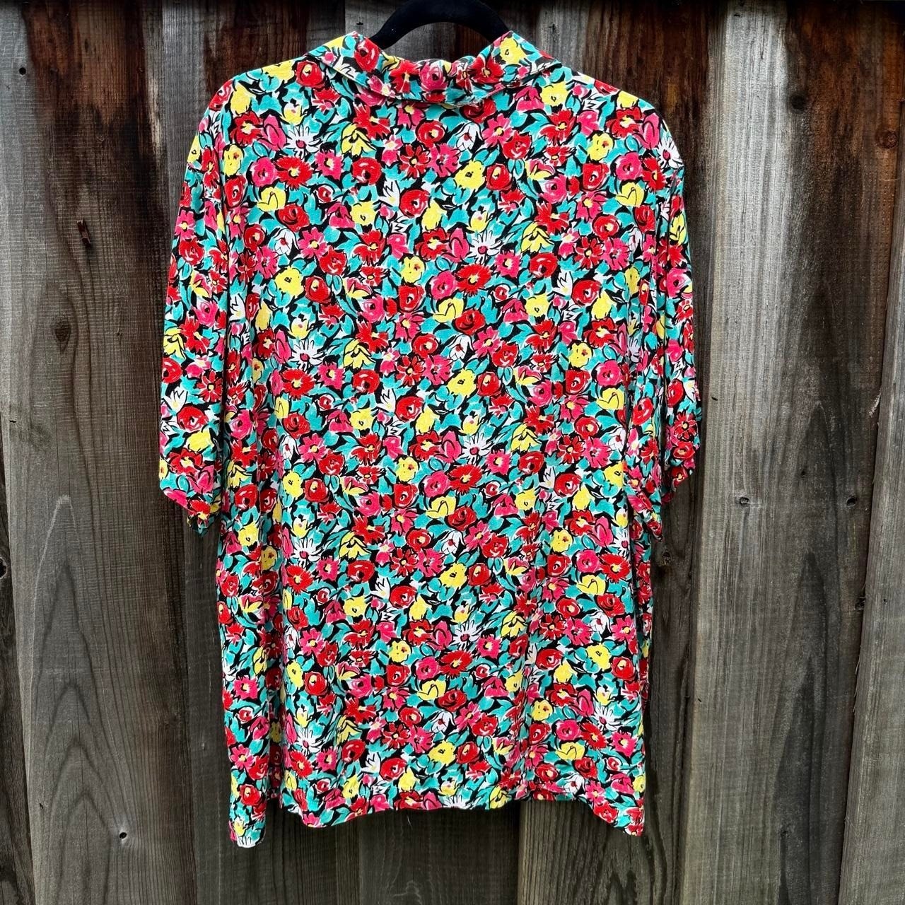 Vintage Express Compagnie Internationale Floral Short Sleeve Button Up Shirt