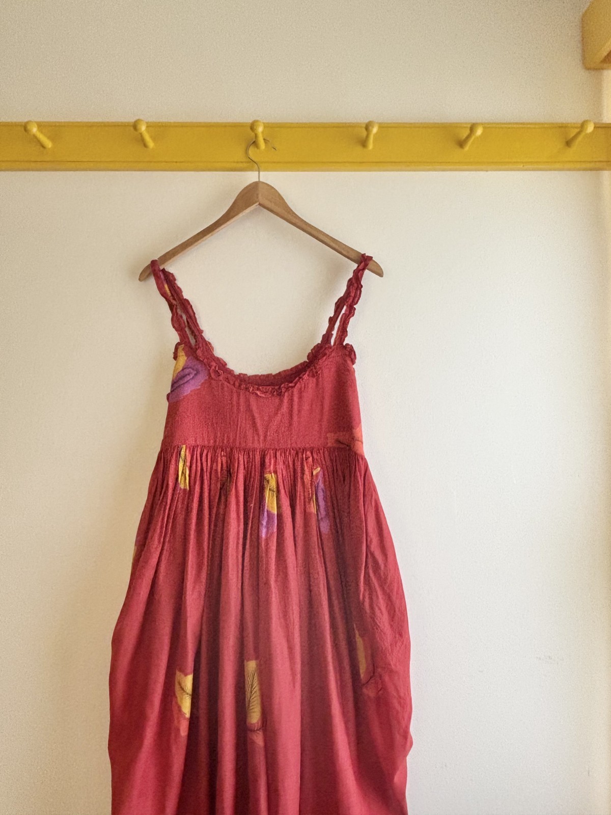 Vintage 70s rare KENZO « Jungle Jap » ruffle bubble cotton tropical sun dress 38
