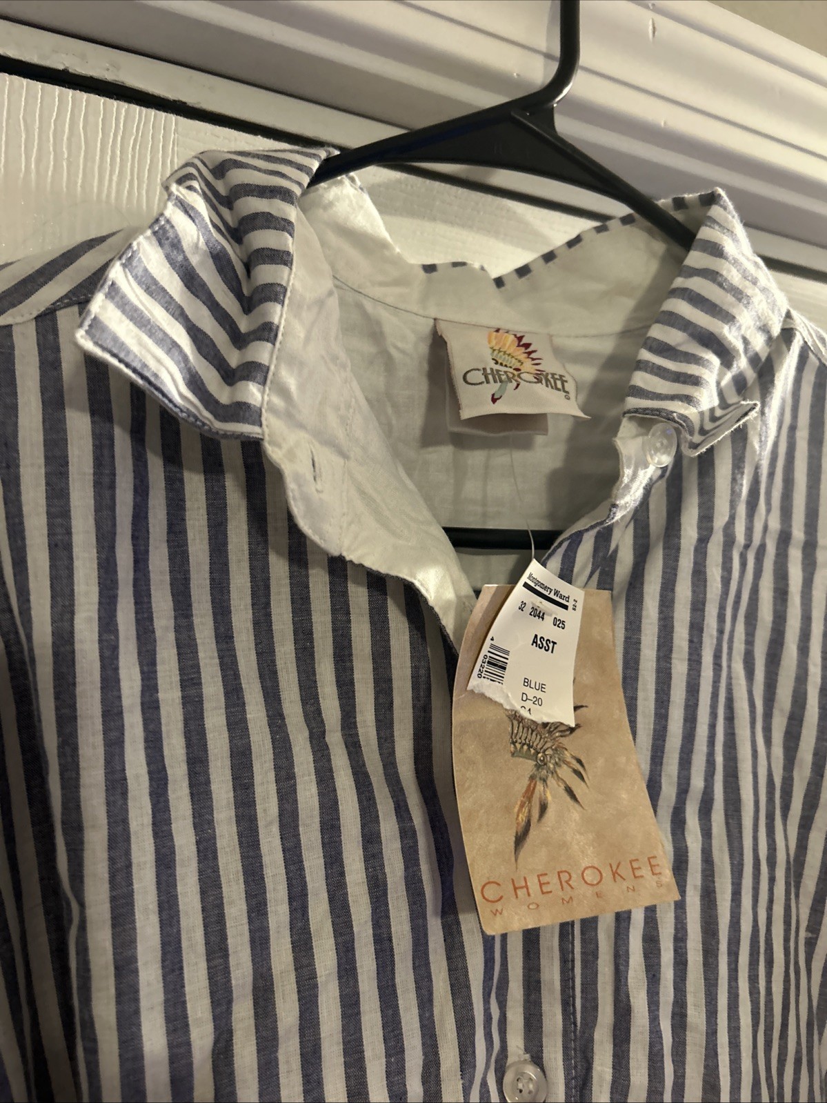 VTG Cherokee Striped Long Cottagecore Sleep Shirt Lot Of 3 NOS Deadstock 80s 90s