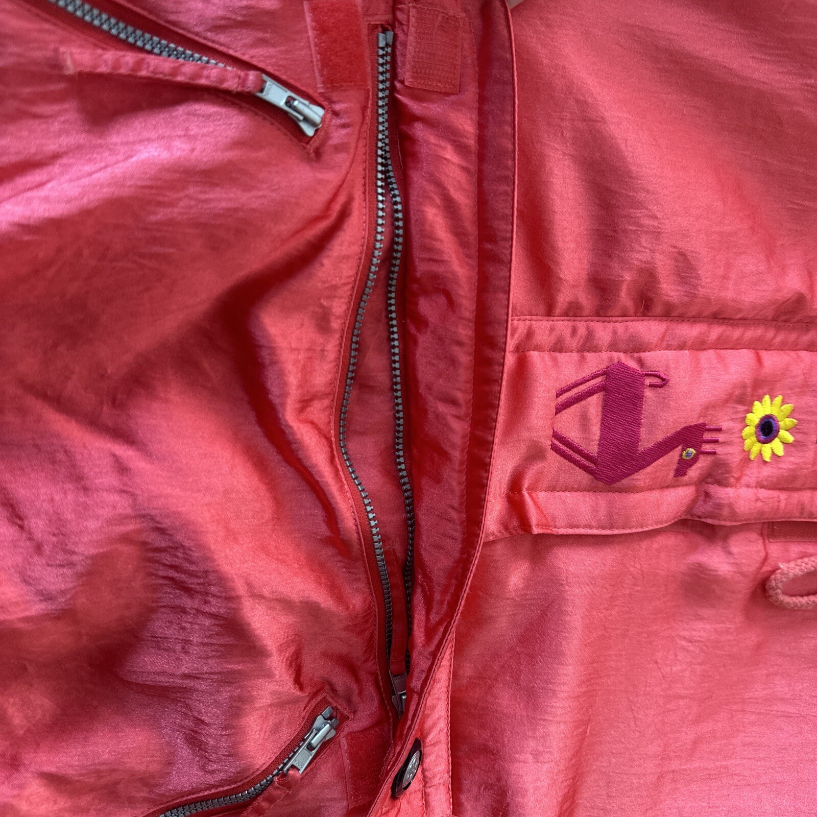 Vintage Ellesse Pullover Ski Jacket Petite Aztec Embroidered Thinsulate 90&rsquo;s