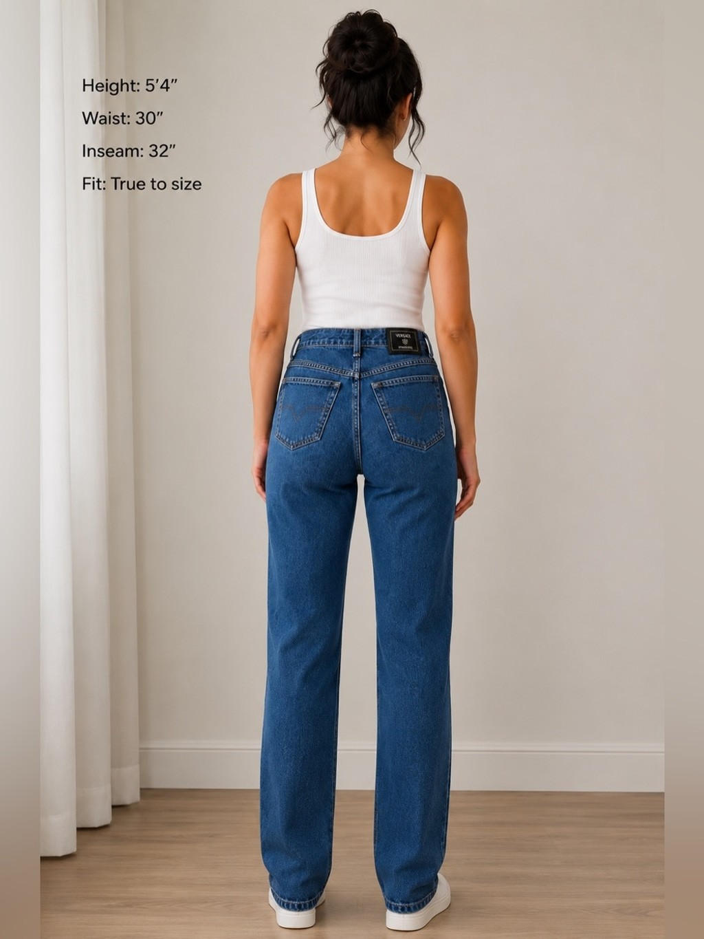 Versace Jeans Couture Medium Wash Relaxed High Waist Jeans 32| 46