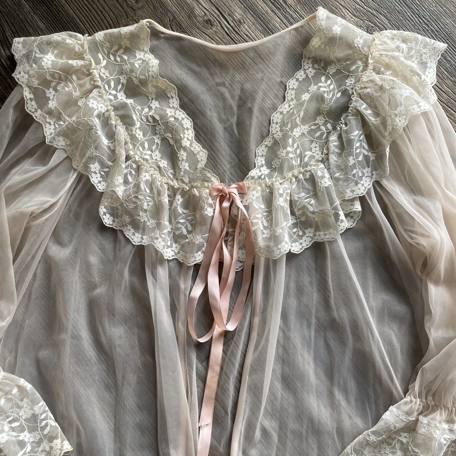 Vintage Sears Sheer Peignoir Size Medium 12-14