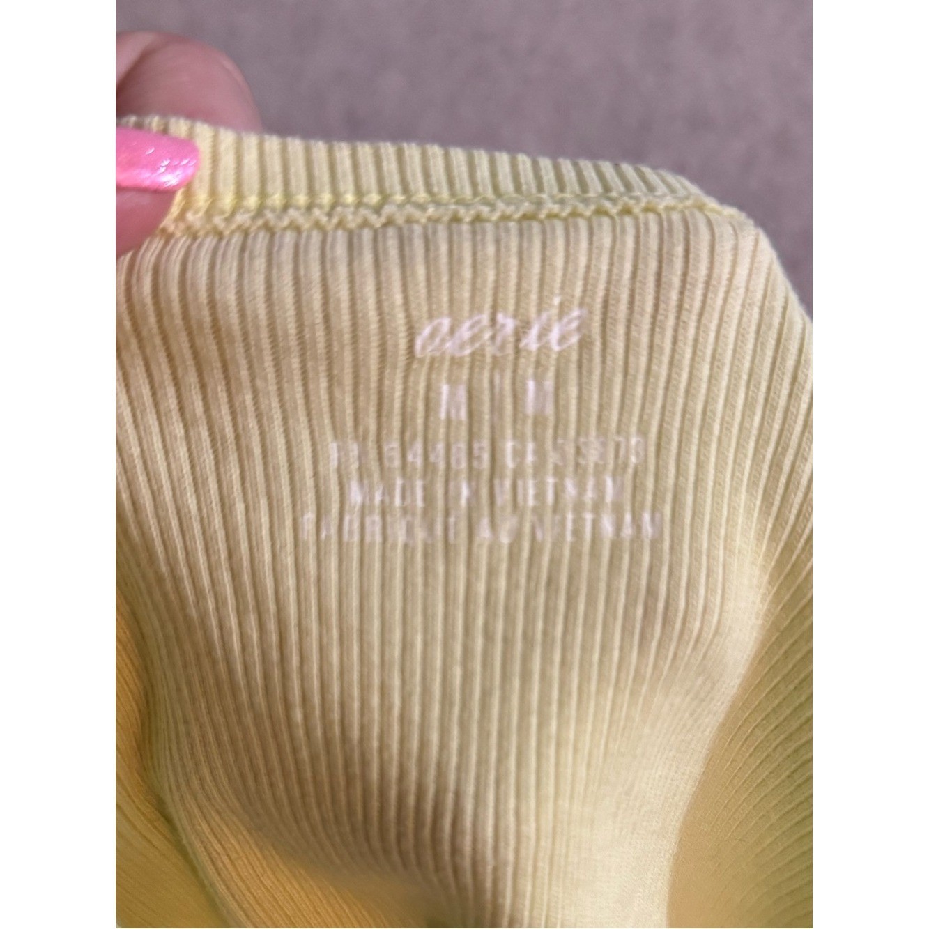 aerie Ribbed Spaghetti Strap Camisole – Pale Yellow