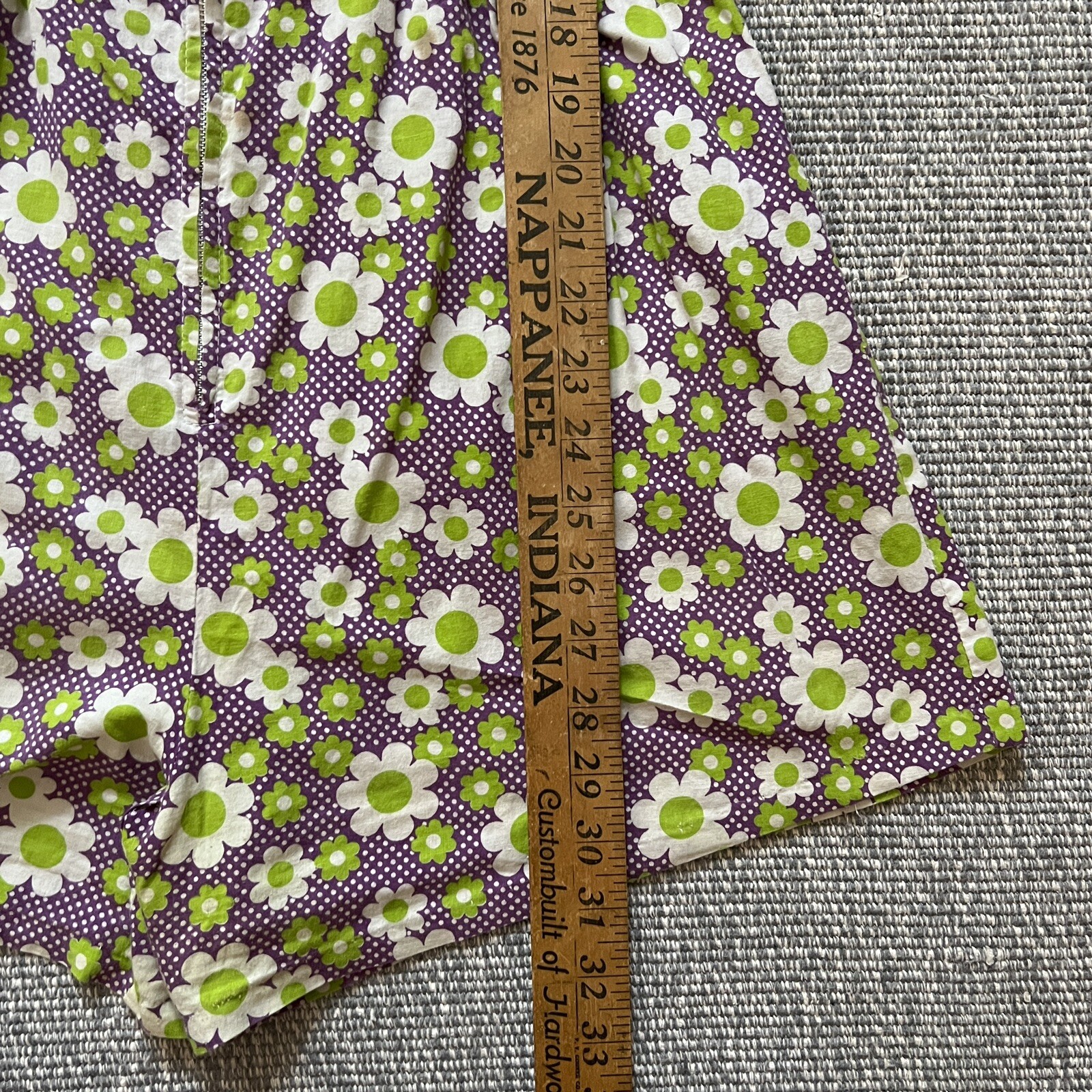 Vtg 1940s Princess Peggy Romper W/ Front Zip Sleeveless Rockabilly Floral XS 0/2