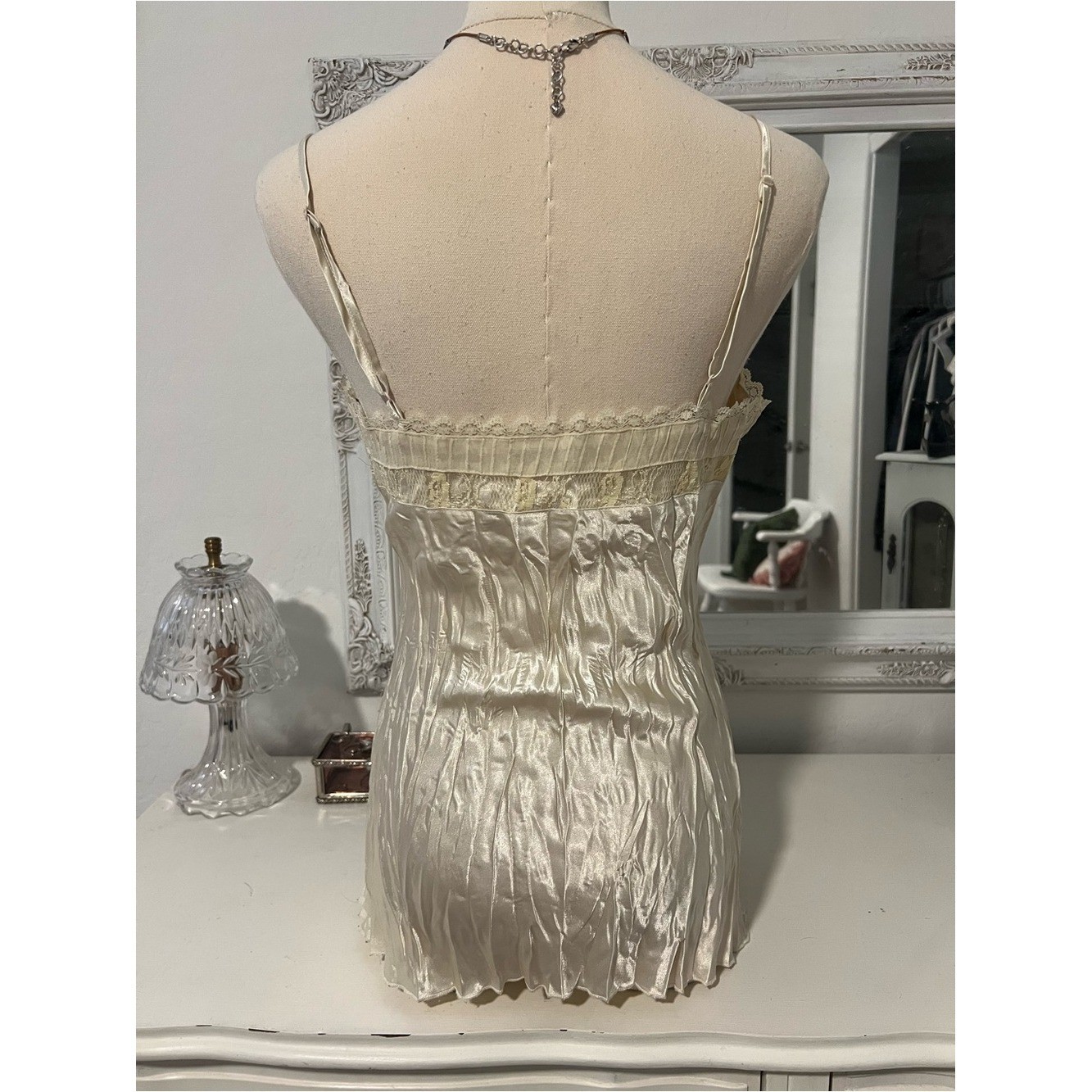 vintage forever 21 fairy satin lace tank top