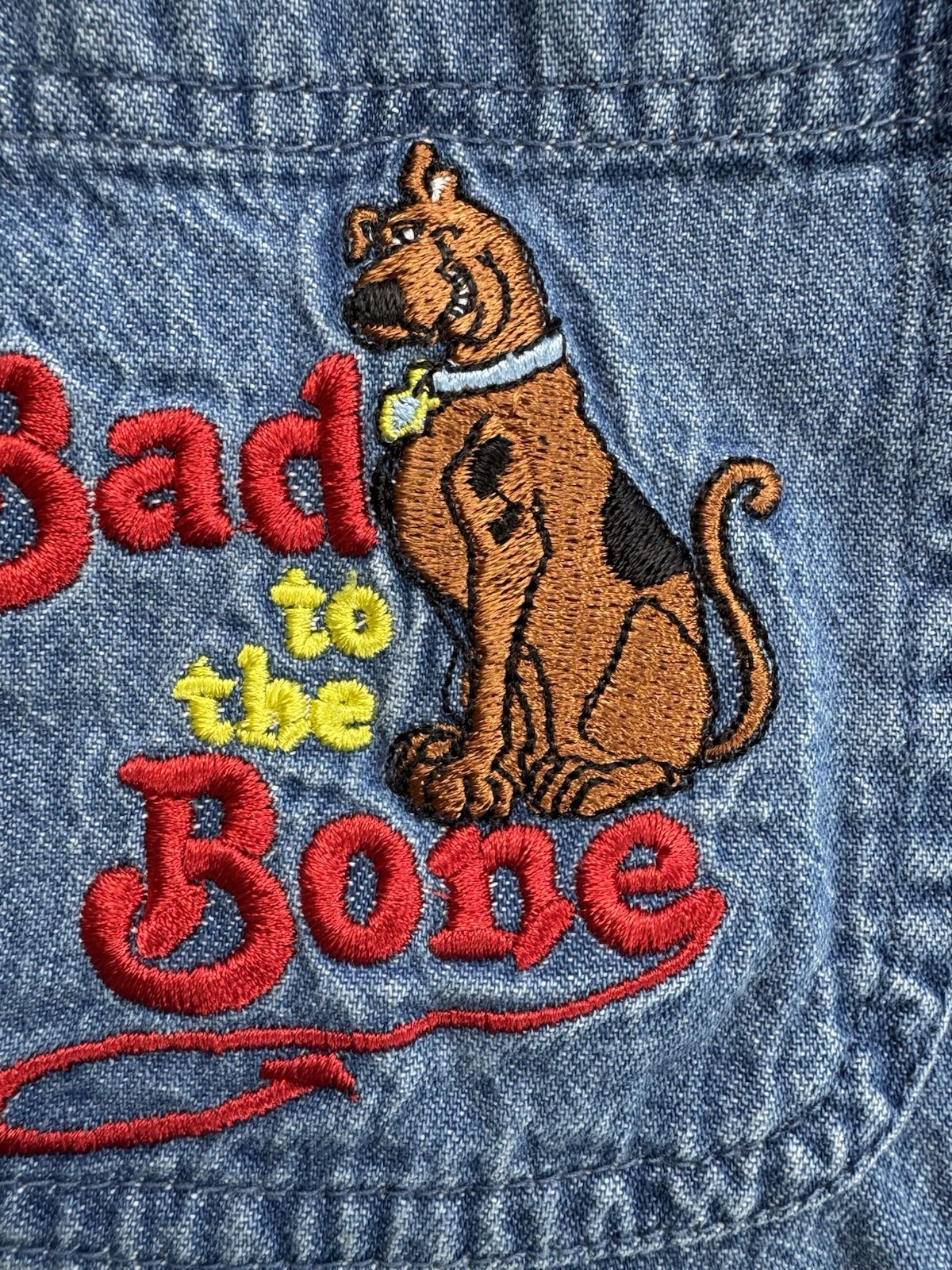 Vintage 90s Scooby Doo Cartoon Network Denim Button Up Shirt Womens XXL