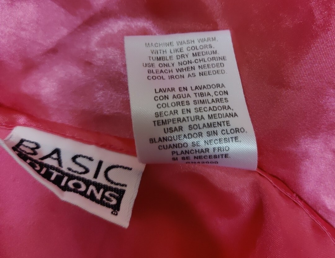 • Vintage Basic Editions Women&rsquo;s Sexy Satin Chemise Nightie Slip Sz Medium Coral