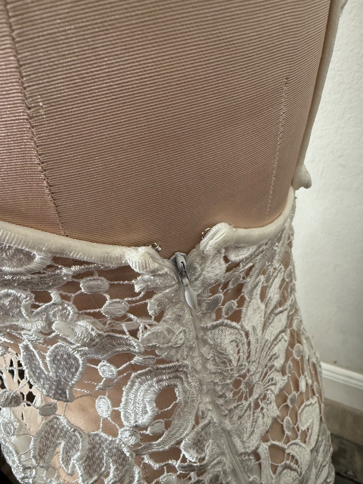Vtg Sheer Crochet White Floral Lace Maxi Dress Edwardian S Coquette bridal boho