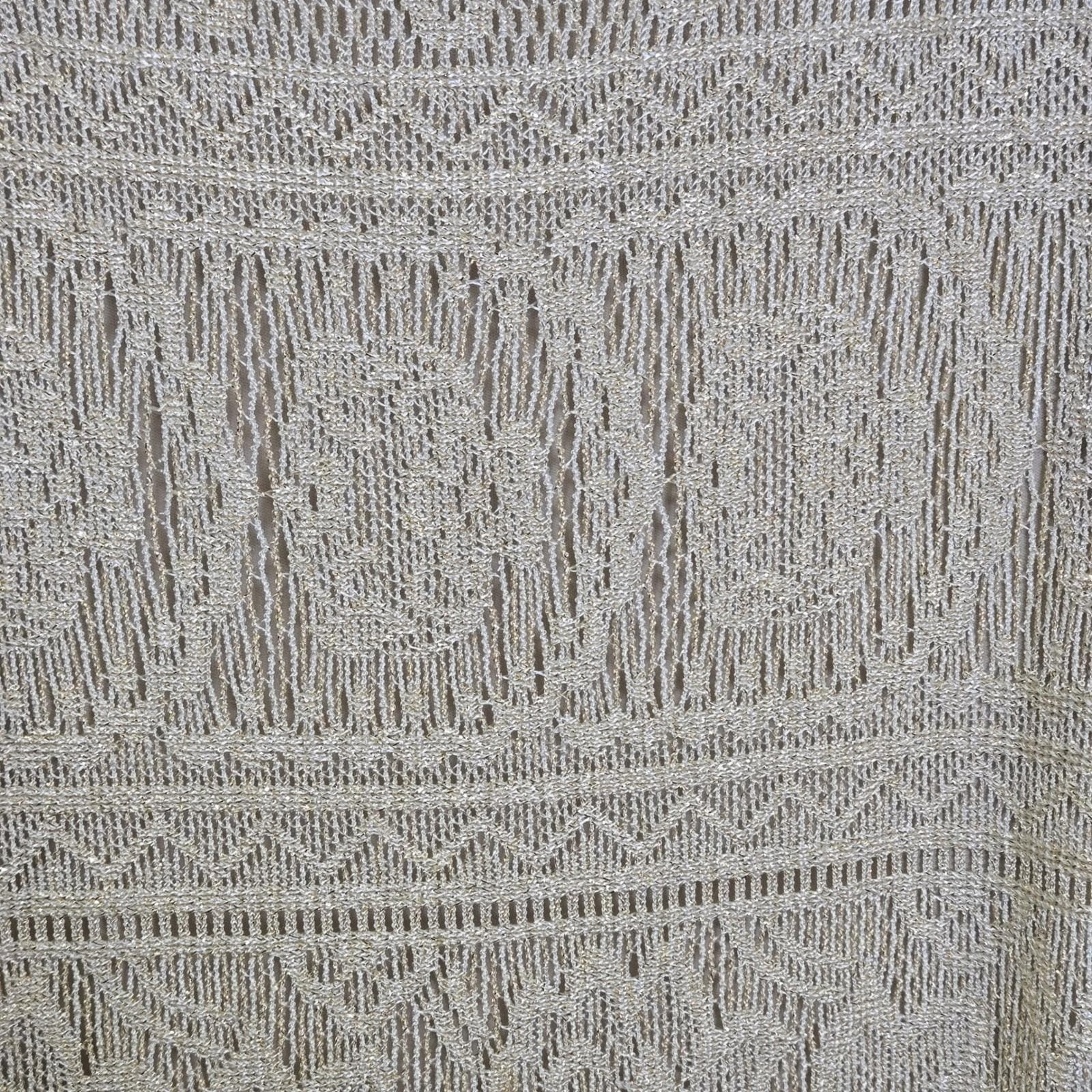 Giorgio Sant&rsquo; Angelo Lace Shift Maxi Dress, Cream/Gold Shimmer, Size 5/6, Vtg