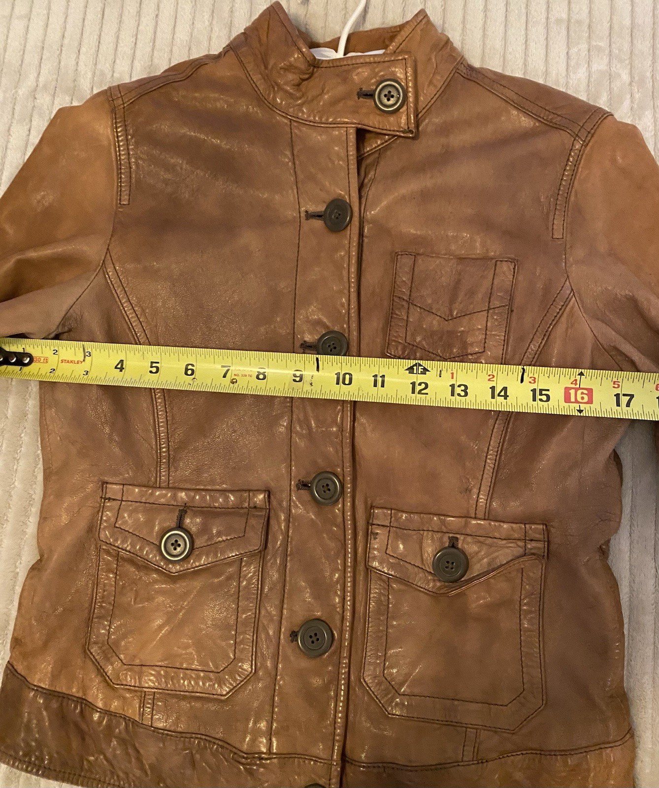 Gap Lamb skin Cropped Vintage Style Factory Distressed Super Soft Utility Style