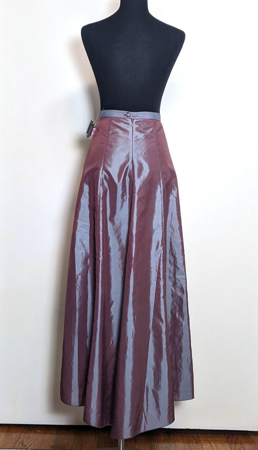 NWT Vtg EXPRESS y2k metallic purple maxi formal skirt 90s cyber fairycore XS 3/4