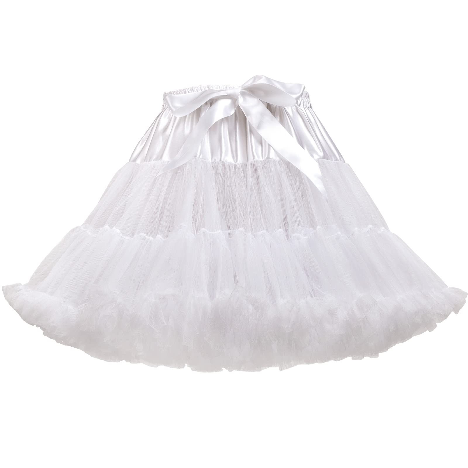 Womens Tutu Petticoat, Dance Half Slips, Cosplay Tulle Underskirt, Crinoline