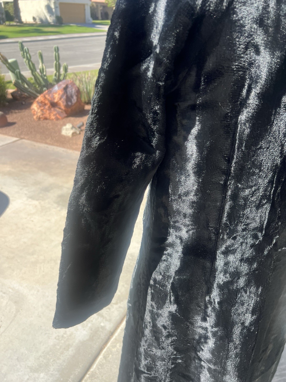 Vintage Faux Lamb Long Coat Evening