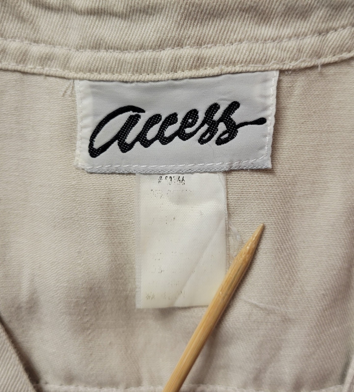 Vintage Access Light Khaki Button Down Sheath Dress Size Small