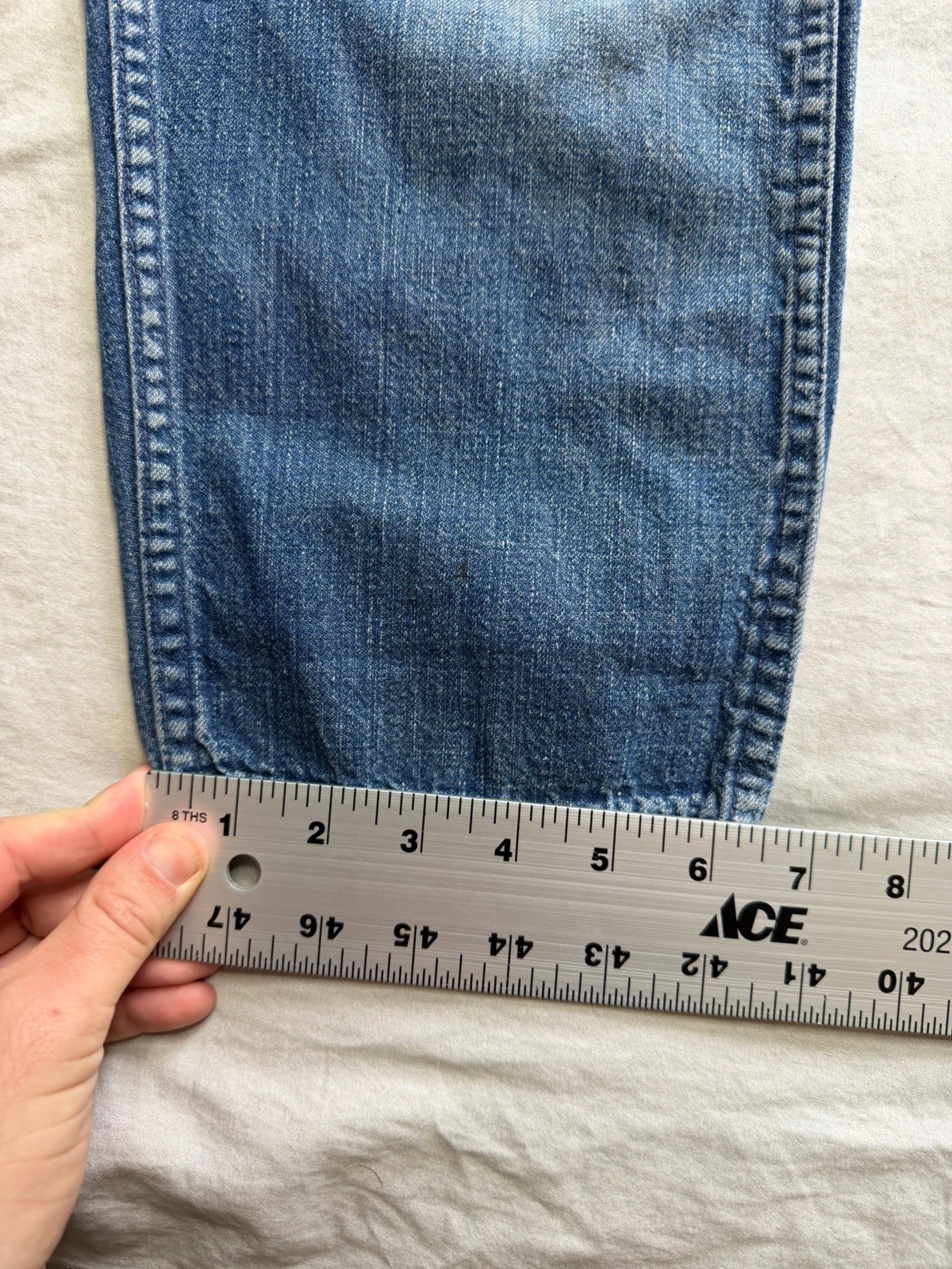 Vintage 50s Western Girl Pearl Snap Side Zip Denim Jeans Western 24×26